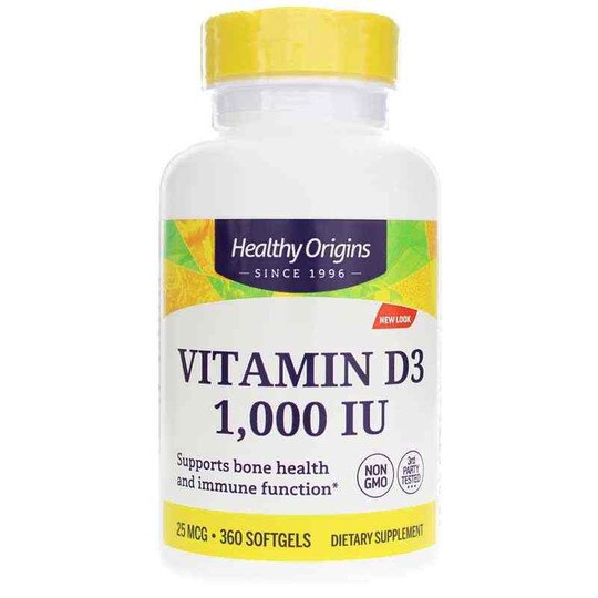 Vitamin D3 1000 IU, Healthy Origins